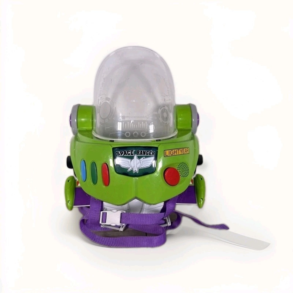 Toy Story Buzz Lightyear Space Ranger Helmet Jetpack Costume Pixar Sounds WORKS